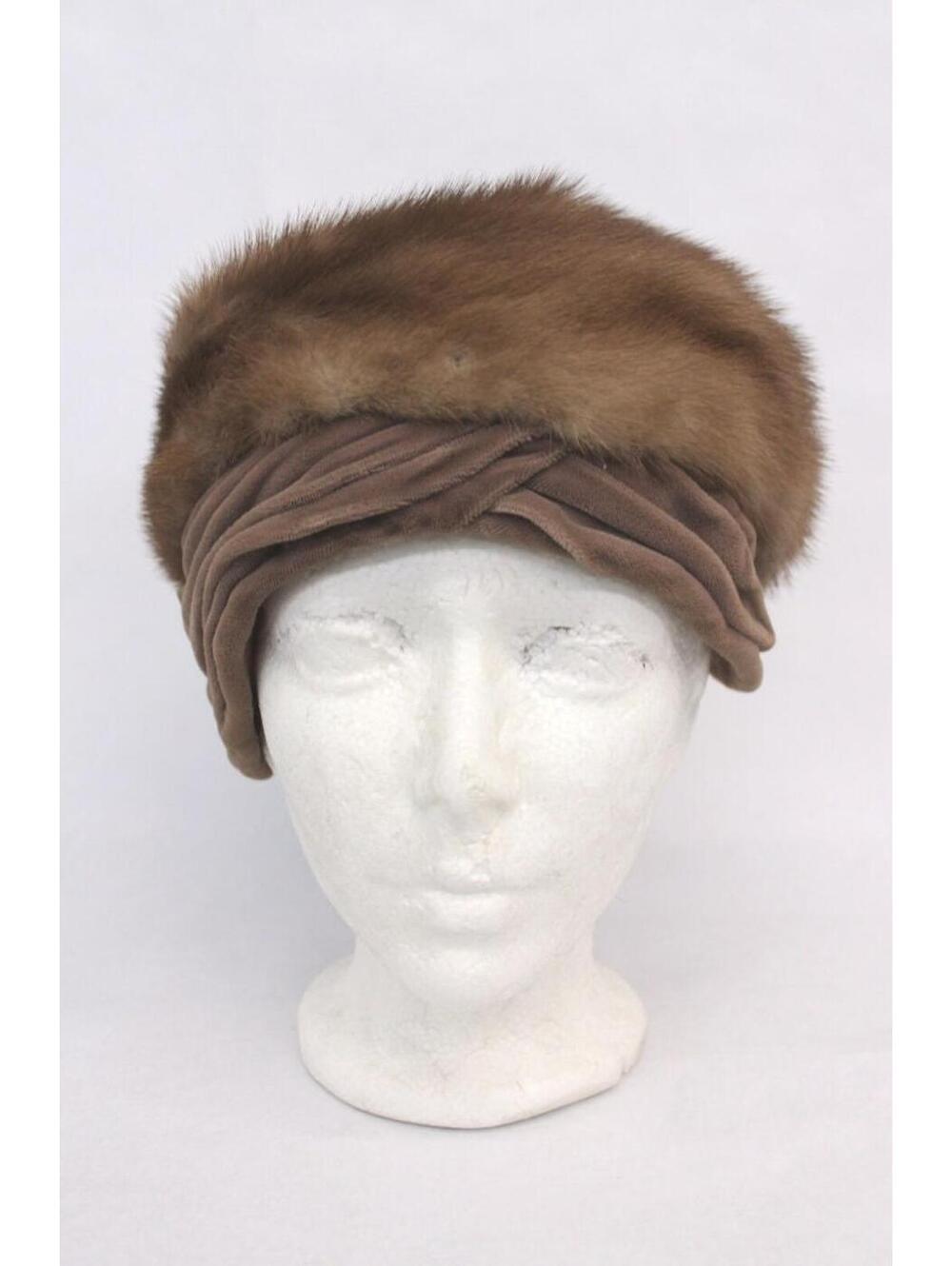 Scrap Item: Pastel Mink & Fabric Fur Hat Arts  Crafts